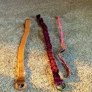 An assortment of belts